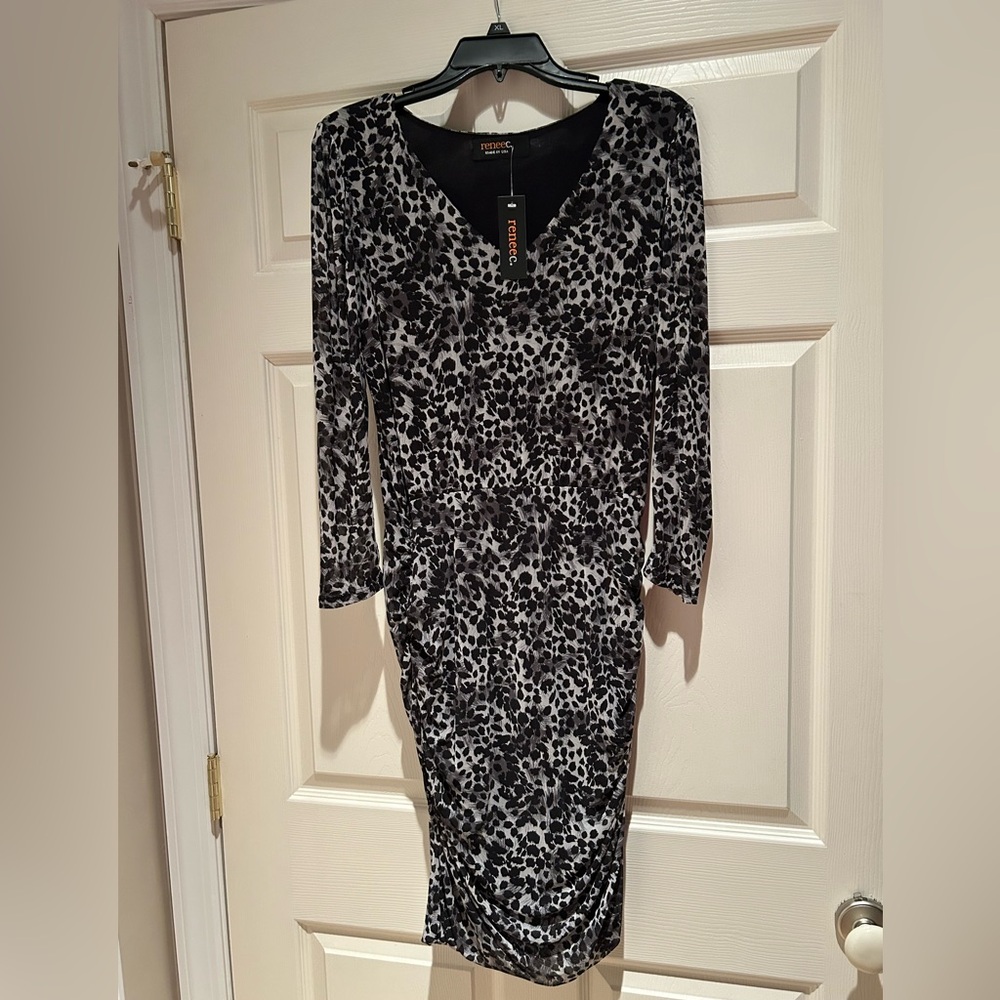 🚘Renee C. Animal Print Dress